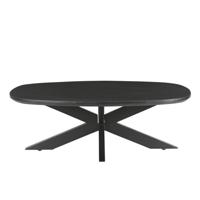 Livingfurn Salontafel 'Jesper' Mangohout, 120 x 75cm, kleur Zwart - thumbnail