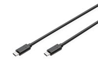Digitus AK-300138-030-S USB-kabel USB 2.0 USB-C stekker, USB-C stekker 3.00 m Zwart Flexibel, Folie afscherming, Afscherming gevlochten, Afgeschermd, - thumbnail