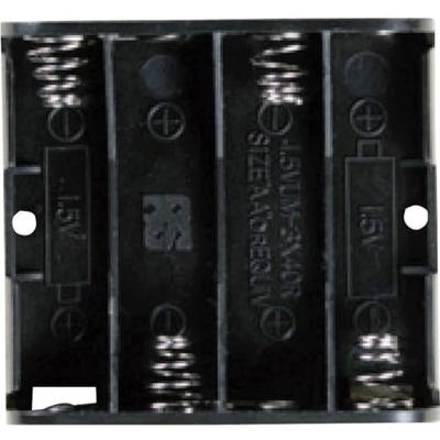 Takachi SN34PC batterijhouder 4X Mignon (AA) Loetpin (L x B x H) 61,9 x 57,2 x 15 mm