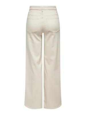 Only Onlmadison Blush Hw Wide Dnm Cro Noos 15310632 Loose Fit Ecru