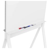 SpeaKa Professional Glazen magneetbord SP-SMW-001 (b x h) 760 mm x 959 mm Wit Incl. magneten Vierarmige voet met 4 wieltjes - thumbnail