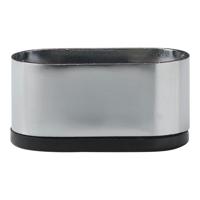 Stalen meubelpoot chroom ovaal 6 bij 3 cm en hoogte 3 cm (3 x 6 cm) - thumbnail