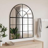 VidaXL Wandspiegel boog 80x100 cm ijzer zwart - thumbnail