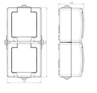 Kopp 136956008 Nautic Wandcontactdoos met randaarde en klapdeksel spatwaterdicht Grijs 1 stuk(s) - thumbnail