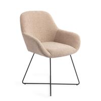 Jesper Home Eetkamerstoel 'Kushi' Cross Black, kleur Flax Relax - thumbnail