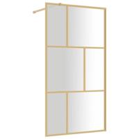 Inloopdouchewand transparant 115x195 cm ESG-glas goudkleurig - thumbnail