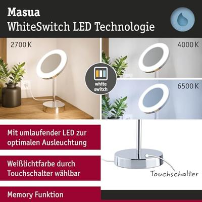 Paulmann Masua 71150 LED-spiegellamp 4 W Warmwit Chroom Paulmann Masua 71150 LED-spiegellamp 4 W Warmwit Chroom