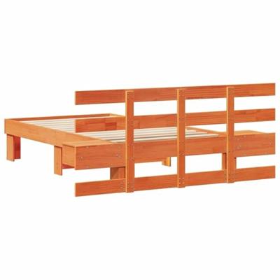 Bedframe met lade met hoofdeinde Wasbruin 75 x 190 cm Massief grenenhout Bedframe met lade met hoofdeinde Wasbruin 75 x 190 cm Massief grenenhout