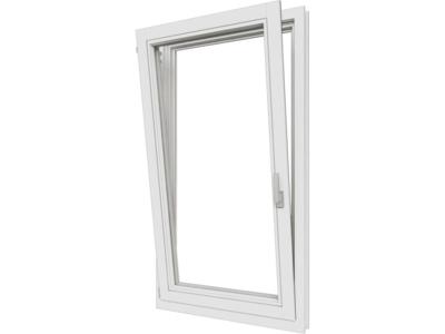 Trendhout Draai/kiepraam - 77,4x137,4 cm - linksdraaiend - wit - incl. raambeslag- - - Trendhout