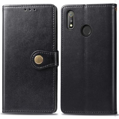 Retro effen kleur lederen gesp mobiele telefoon bescherming lederen draagtas met Lanyard & fotolijstjes & kaartsleuf & portemonnee & beugel functie vo