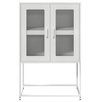 Hoge kast 68x39x107 cm staal wit - thumbnail