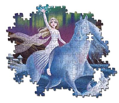 Clementoni legpuzzel super color glowing lights - frozen ii, 104st.