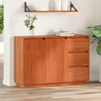 Dressoir met lade Bruin 111 x 34 x 75 cm Massief grenenhout - thumbnail