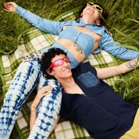 Top met capuchon - Blauw - thumbnail