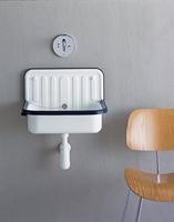 Uitstortgootsteen Alape 51x36 cm met Rand en Overloop Plaatstaal Wit - thumbnail