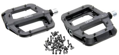 Barbieri pedals mtb/bmx/downhill flat pedals thermoplast black threaded pins