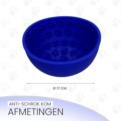 Eat Slow Live Longer Lick Mat Wobble Bowl uad Blue