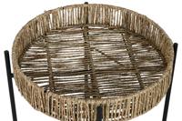 Set van 2 tafels Home ESPRIT Zwart Natuurlijk Metaal 49 x 49 x 44 cm - thumbnail