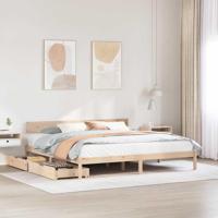 Bedframe zonder matras massief grenenhout 200x200 cm - thumbnail