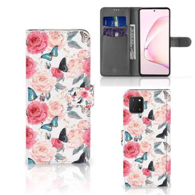 Samsung Note 10 Lite Hoesje Butterfly Roses Samsung Note 10 Lite Hoesje Butterfly Roses