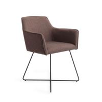 Jesper Home Eetkamerstoel 'Hofu' Cross Black, kleur Potters Clay - thumbnail