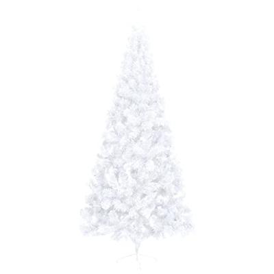 Kunstkerstboom met standaard half 240 cm PVC groen