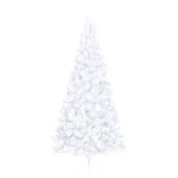 Kunstkerstboom met standaard half 240 cm PVC groen - thumbnail