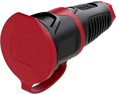 PCE 2511-src Koppeling met randaarde Rubber, Kunststof 230 V Zwart, Rood IP54