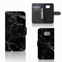 Samsung Galaxy S6 | S6 Duos Bookcase Marmer Zwart - Origineel Cadeau Vader - thumbnail