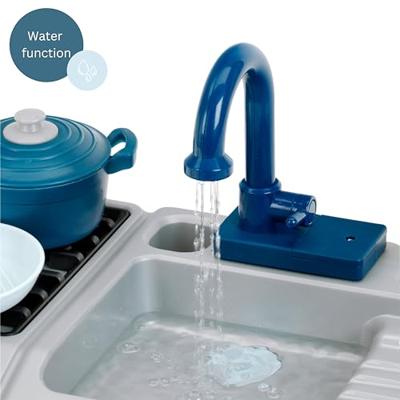 Functionele gootsteen met water en kookplaten meerkleurig