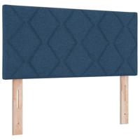 Boxspringbed met matras met matras Blauw 90 x 190 cm Stof - thumbnail