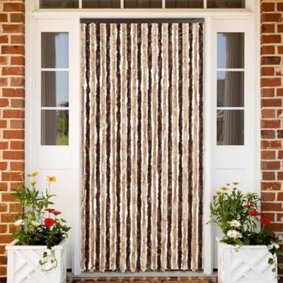 VidaXL Vliegengordijn 100x230 cm chenille beige en lichtbruin