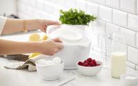 Margrethe beslagkom 3L met deksel wit - thumbnail