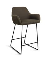 Jesper Home Barkruk 'Hiroo' Slide Black, kleur Jungle Jewel (zithoogte 65cm) - thumbnail