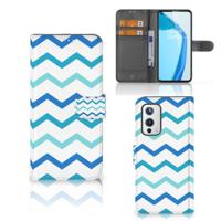 OnePlus 9 | Telefoon Hoesje | Zigzag Blauw - thumbnail