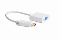 DisplayPort M - VGA F adapterkabel 15 cm wit - thumbnail
