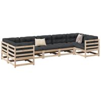 7-delige Loungeset massief grenenhout - thumbnail