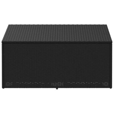 Tuinbox 110x50x58 cm poly rattan zwart Tuinbox 110x50x58 cm poly rattan zwart