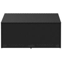 Tuinbox 110x50x58 cm poly rattan zwart - thumbnail
