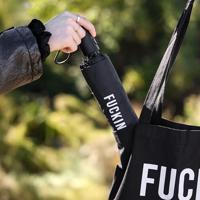 Fucking Rain paraplu - Zwart - thumbnail