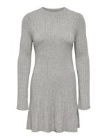 Only Onlmichella Ls O-neck Dress Knt Noos Jurken Medium Grey Melange - thumbnail