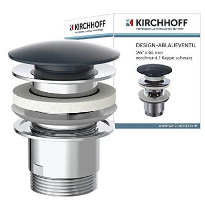 Design CLIC-CLAC Waste, met Overloop, 1 ¼" x 65 mm, Mat Zwart Design CLIC-CLAC Waste, met Overloop, 1 ¼" x 65 mm, Mat Zwart