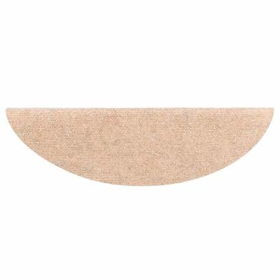 VidaXL Trapmatten zelfklevend 5 stuks 56x17x3 cm lichtbruin halfrond