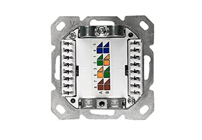 Kathrein ESN 100 Netwerkdoos Inbouw (in muur) Inzet met centraalstuk en frame CAT 6A Zuiver wit (RAL 9010)