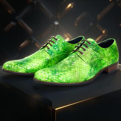 Green Mystic Mirage Lureaux - Handgemaakte Nette Schoenen Voor Heren Green Mystic Mirage Lureaux - Handgemaakte Nette Schoenen Voor Heren