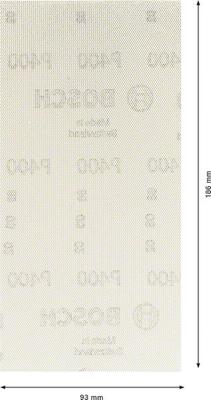 Bosch Accessoires Expert M480 schuurnet voor vlakschuurmachines 93 x 186 mm, K400 - 1 stuk(s) - 2608900751