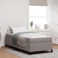 Boxspring bed Taupe en Zwart 80 x 200 cm - thumbnail