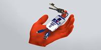 Tribe Star Wars USB naar Lightning Sync & Charge Kabel voor Apple iPhone (Apple MFi gecertificeerd), 22 cm - R2D2 - thumbnail