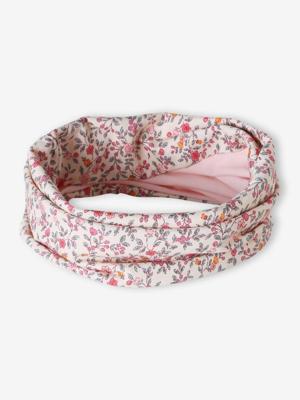 Snood meisjes katoen met bloemenprint meerkleurig