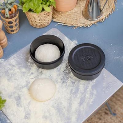 ZiiPa Pizzadeeg doos - ø 16 cm / 250 gram - Zwart - 6 stuks